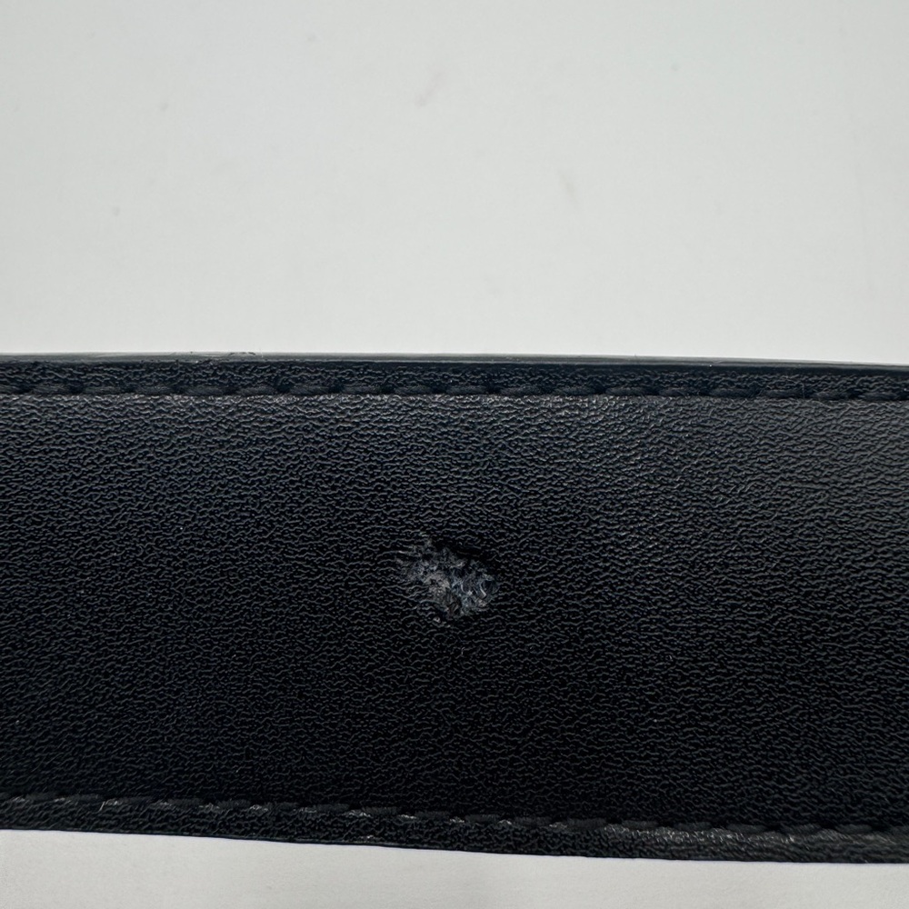 GUCCI Marmont Double G Belt Black Leather Antique Gold Buckle Authentic - Picture 6 of 6